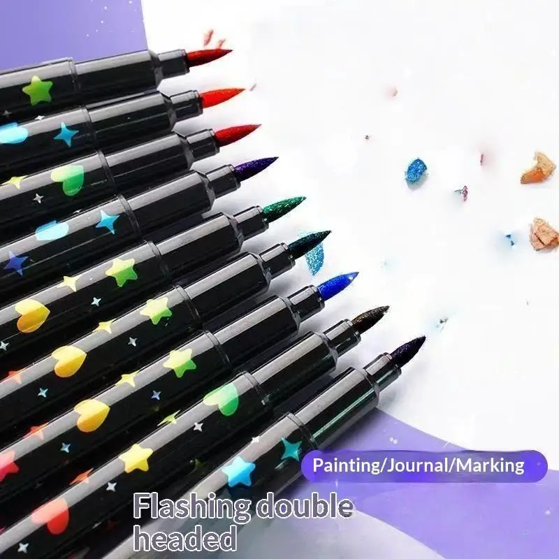 Glitter Dual Tip Marker Pens – Shimmering Colors Smooth Nibs, For Scrapbooking Card Crafts
Glitter Dual Tip Marker Pens – Shimmering Colors Smooth Nibs, For Scrapbooking Card Crafts