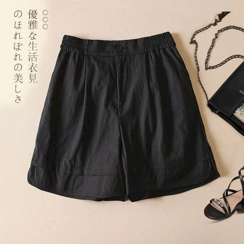 Solid Shorts Casual Loose Wide Leg Shorts Vintage Harajuku Korean Style Elastic Waist Five-point Pants Summer Women Clothing
Solid Shorts Casual Loose Wide Leg Shorts Vintage Harajuku Korean Style Elastic Waist Five-point Pants Summer Women Clothing