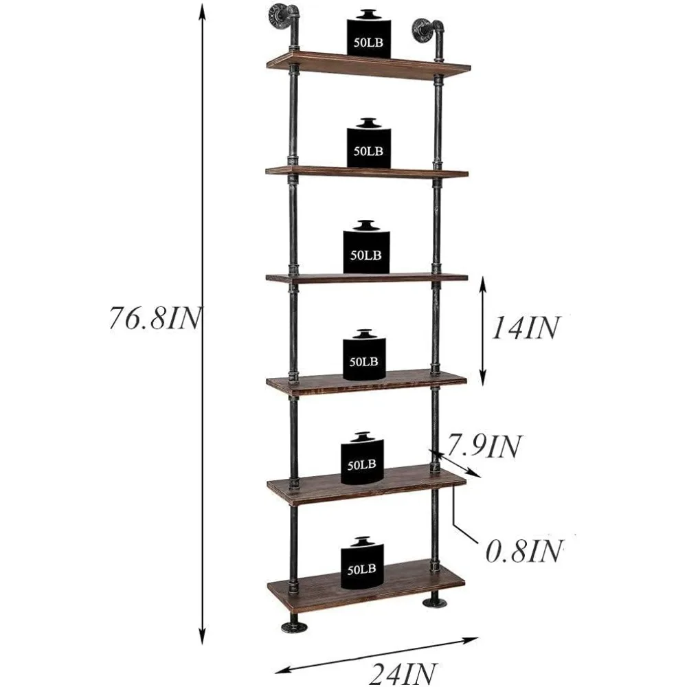 Industrial Pipe Bookshelves Rustic Wall Ladder Bookshelf Display Storage Stand Shelf Bookcase for Living Room, - Hot Sale
Industrial Pipe Bookshelves Rustic Wall Ladder Bookshelf Display Storage Stand Shelf Bookcase for Living Room, - Hot Sale