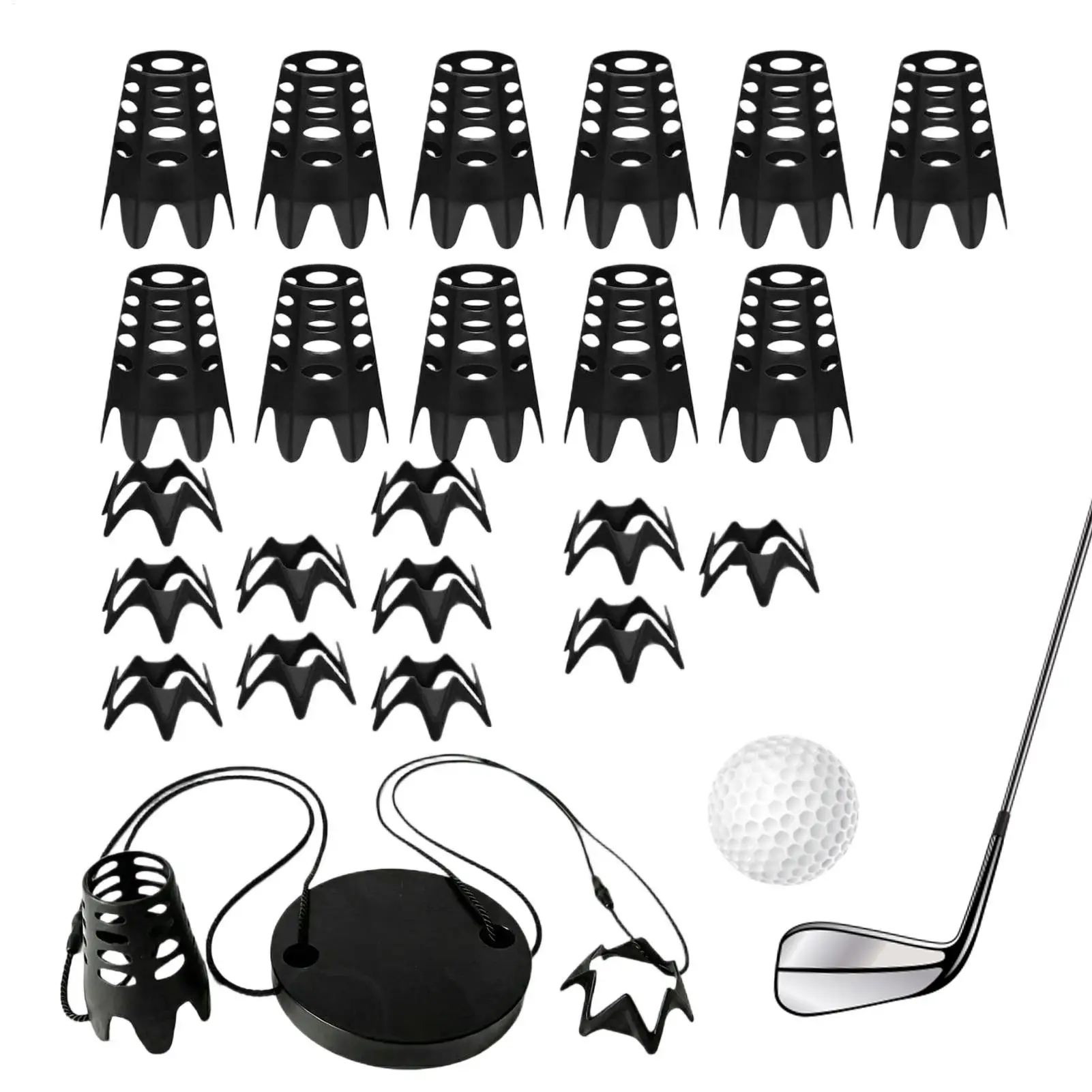 Golf Mat Tee Holder Kit Reusable Stable Tees Indoor/Outdoor Training Accessory for House Yard Grass Course, Adults & Kids
Golf Mat Tee Holder Kit Reusable Stable Tees Indoor/Outdoor Training Accessory for House Yard Grass Course, Adults & Kids