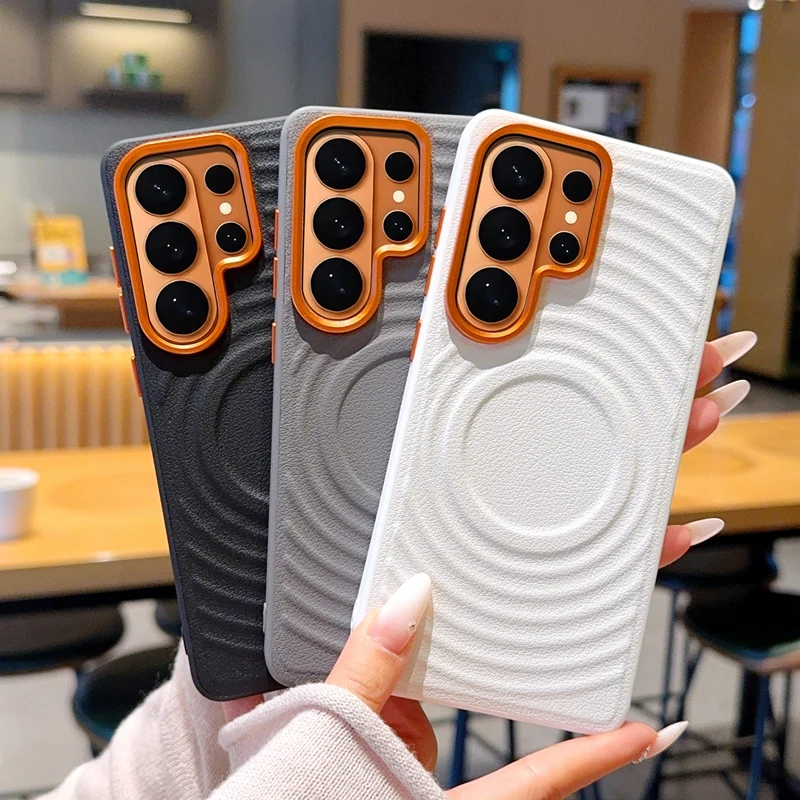 Matte Water Ripple Pattern Leather Magnetic Armor Phone Case For Samsung Galaxy S26 Ultra Plus Edge 3D Waves For Magsafe Cover
Matte Water Ripple Pattern Leather Magnetic Armor Phone Case For Samsung Galaxy S26 Ultra Plus Edge 3D Waves For Magsafe Cover