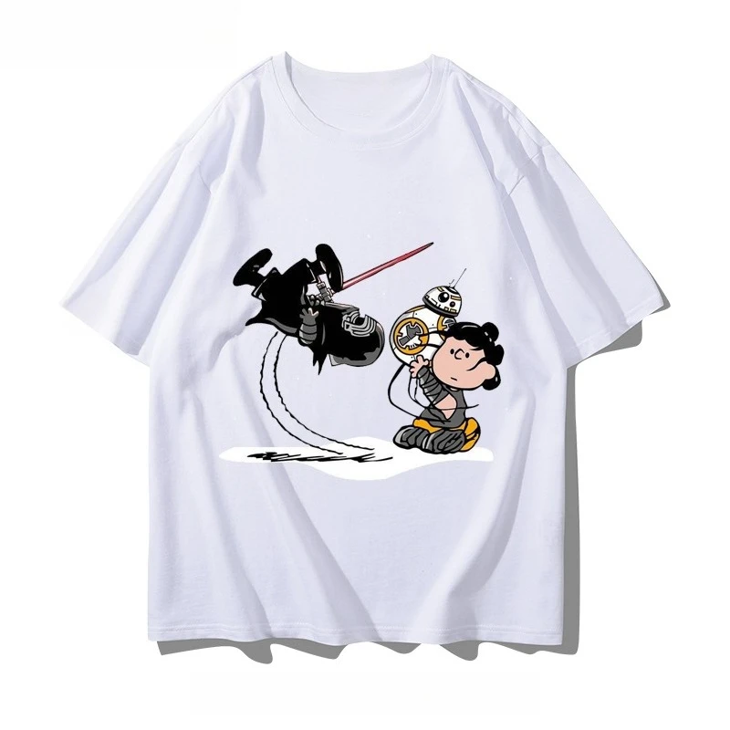Snoopy Joint Peripheral T-shirt Pure Cotton Short-sleeved Summer Men and Women Darth Vader Force Lightsaber Half-sleeved Sports
Snoopy Joint Peripheral T-shirt Pure Cotton Short-sleeved Summer Men and Women Darth Vader Force Lightsaber Half-sleeved Sports