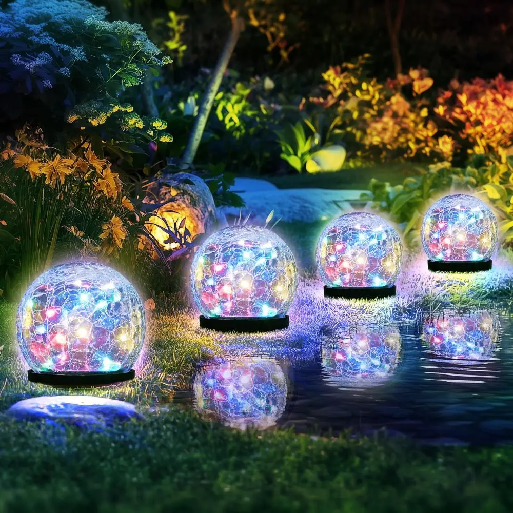 Waterproof Solar Globes Auto on/Off Cracked Glass Globe Lights Solar Energy Light Control Solar Lights Landscape
Waterproof Solar Globes Auto on/Off Cracked Glass Globe Lights Solar Energy Light Control Solar Lights Landscape