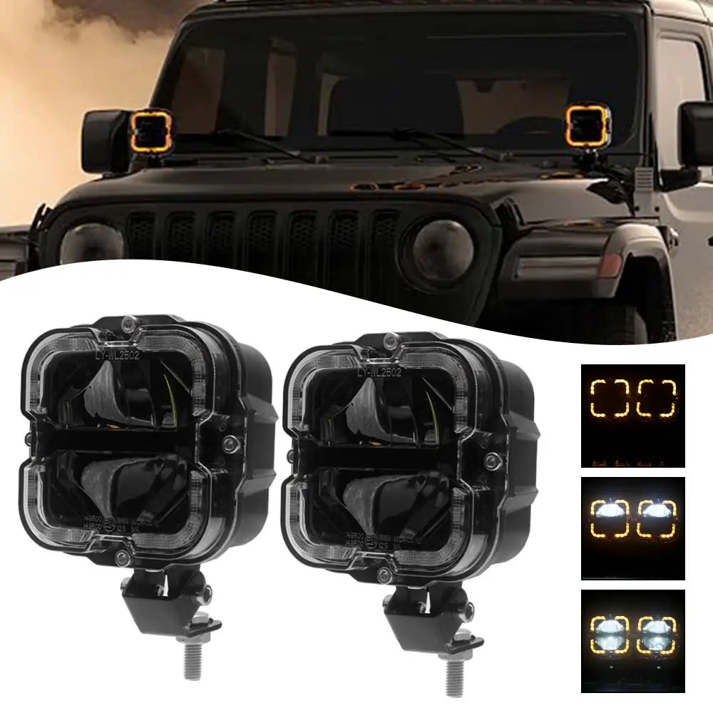LED Work Light Spotlight W/ White & Amber DRL Driving Lamps For Car Offroad Tractors Boat Auto Off Road 4x4 SUV ATV Headlight
LED Work Light Spotlight W/ White & Amber DRL Driving Lamps For Car Offroad Tractors Boat Auto Off Road 4x4 SUV ATV Headlight