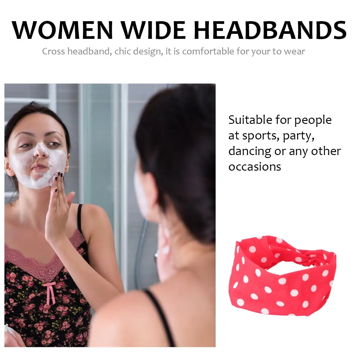 Dot Headbands Elastic Hairband Women Girl Skincare Stylish Hairstyle Sports Party Dancing Daily Use Hair Tools
Dot Headbands Elastic Hairband Women Girl Skincare Stylish Hairstyle Sports Party Dancing Daily Use Hair Tools