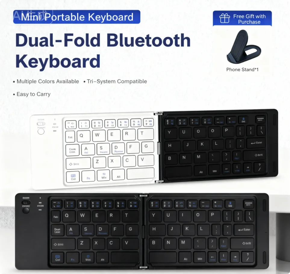 Беспроводная Bluetooth-клавиатура и мышь для IOS, Android, Windows, планшета для iPad Air Mini Pro, складная многофункциональная клавиатура
Беспроводная Bluetooth-клавиатура и мышь для IOS, Android, Windows, планшета для iPad Air Mini Pro, складная многофункциональная клавиатура