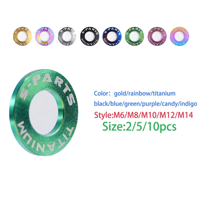 2/5/10pcs Titanium Alloy Flat Gasket M6 M8 M10 M12 M14 Electric Motorcycle Washer OD 10/13/16/18/20/24mm Thickness 1/1.2/1.6/2mm
2/5/10pcs Titanium Alloy Flat Gasket M6 M8 M10 M12 M14 Electric Motorcycle Washer OD 10/13/16/18/20/24mm Thickness 1/1.2/1.6/2mm