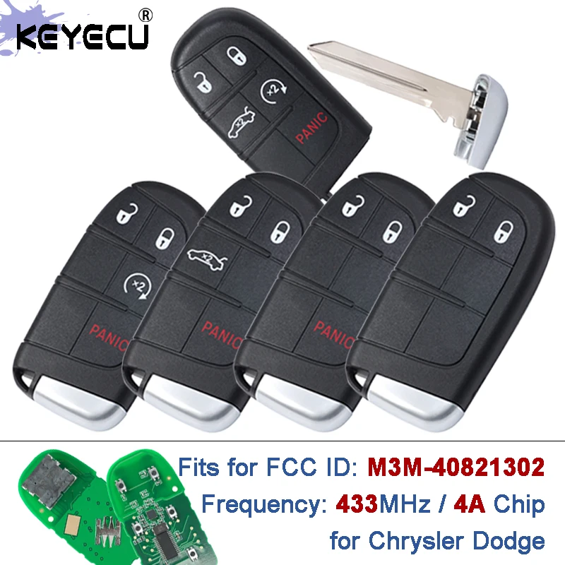 KEYECU 433 МГц 4A PCF7953M чип M3M-40821302 умный дистанционный автомобильный брелок для Chrysler 200 300 Dodge Charger Challenger 2019-2023
KEYECU 433 МГц 4A PCF7953M чип M3M-40821302 умный дистанционный автомобильный брелок для Chrysler 200 300 Dodge Charger Challenger 2019-2023
