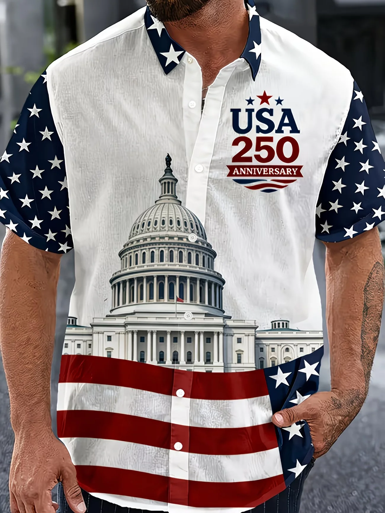 Mens 1776 2026 250 Years Of Freedom US Independence Eagle Print Short Sleeve Button Down Hawaiian Shirt
Mens 1776 2026 250 Years Of Freedom US Independence Eagle Print Short Sleeve Button Down Hawaiian Shirt