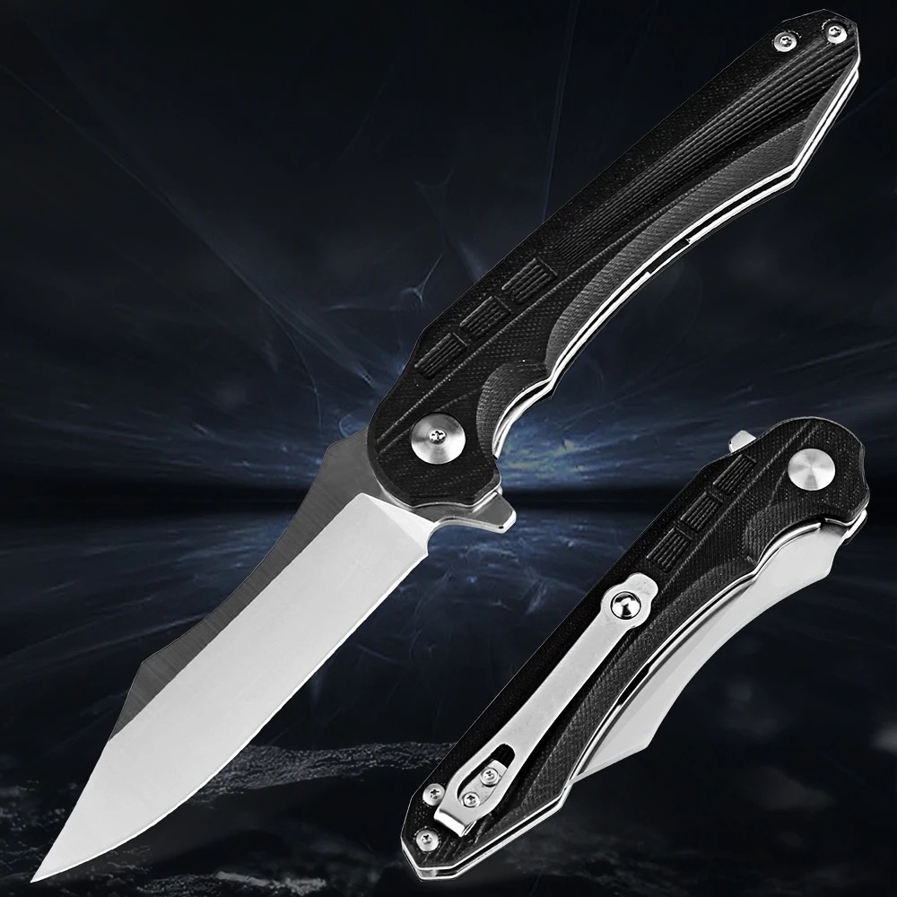 Outdoor Pocket Folding Knife G10 Anti-Slip Handle with Clip D2 Stainless Steel Blade Camping Fishing Outdoor Folder EDC Knife
Outdoor Pocket Folding Knife G10 Anti-Slip Handle with Clip D2 Stainless Steel Blade Camping Fishing Outdoor Folder EDC Knife