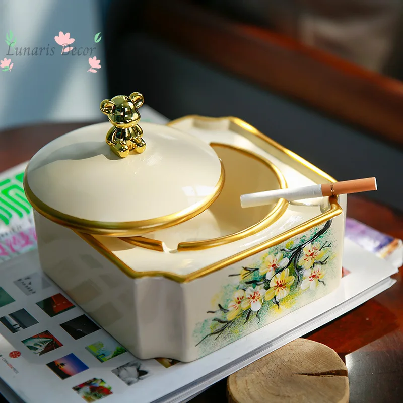 Ceramic ashtray set with lid - vintage jewelry box, candy box, decorative ornament, handicraft
Ceramic ashtray set with lid - vintage jewelry box, candy box, decorative ornament, handicraft