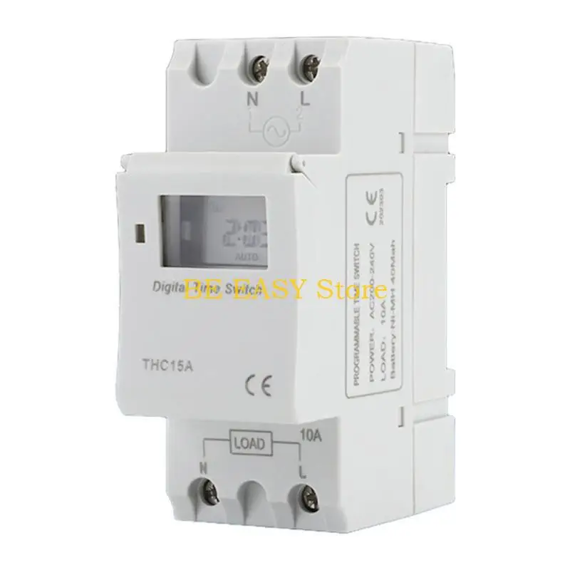 E28F Electronic Weekly 7 Day Programmable Digital Time Switches Time Control Switches with 20 ON and Close Settings Digital
E28F Electronic Weekly 7 Day Programmable Digital Time Switches Time Control Switches with 20 ON and Close Settings Digital