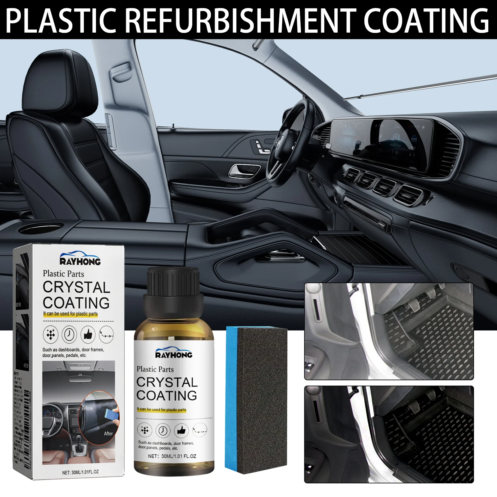 Auto Plastic Coating Repair Agent Interior Dashboard Seat Cleaning Dust Proofing Polishing Maintenance Refurbishment
Auto Plastic Coating Repair Agent Interior Dashboard Seat Cleaning Dust Proofing Polishing Maintenance Refurbishment