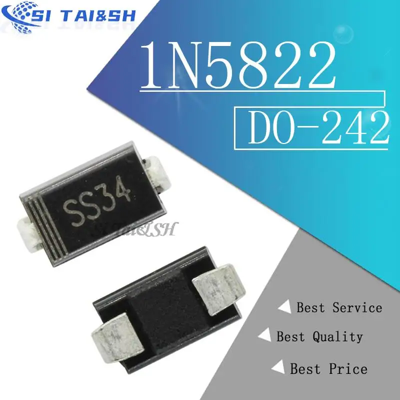 Si Tai&SH 100 шт. 1N5822 smd SMA do-214ac IN5822 диод Шоттки ss34 Новая оригинальная система данных
Si Tai&SH 100 шт. 1N5822 smd SMA do-214ac IN5822 диод Шоттки ss34 Новая оригинальная система данных