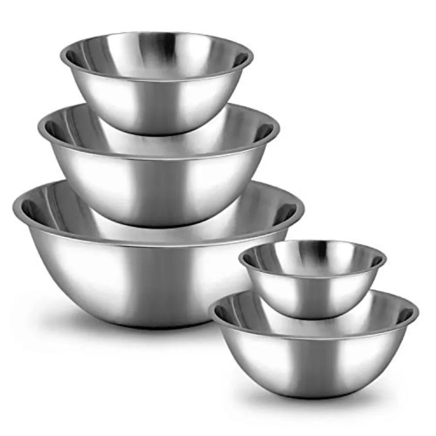 Meal Prep Stainless Steel Mixing Bowl 5-Piece Set Home, Refrigerator, and Kitchen Food Storage Organizers Ecofriendly, Heavy Du
Meal Prep Stainless Steel Mixing Bowl 5-Piece Set Home, Refrigerator, and Kitchen Food Storage Organizers Ecofriendly, Heavy Du