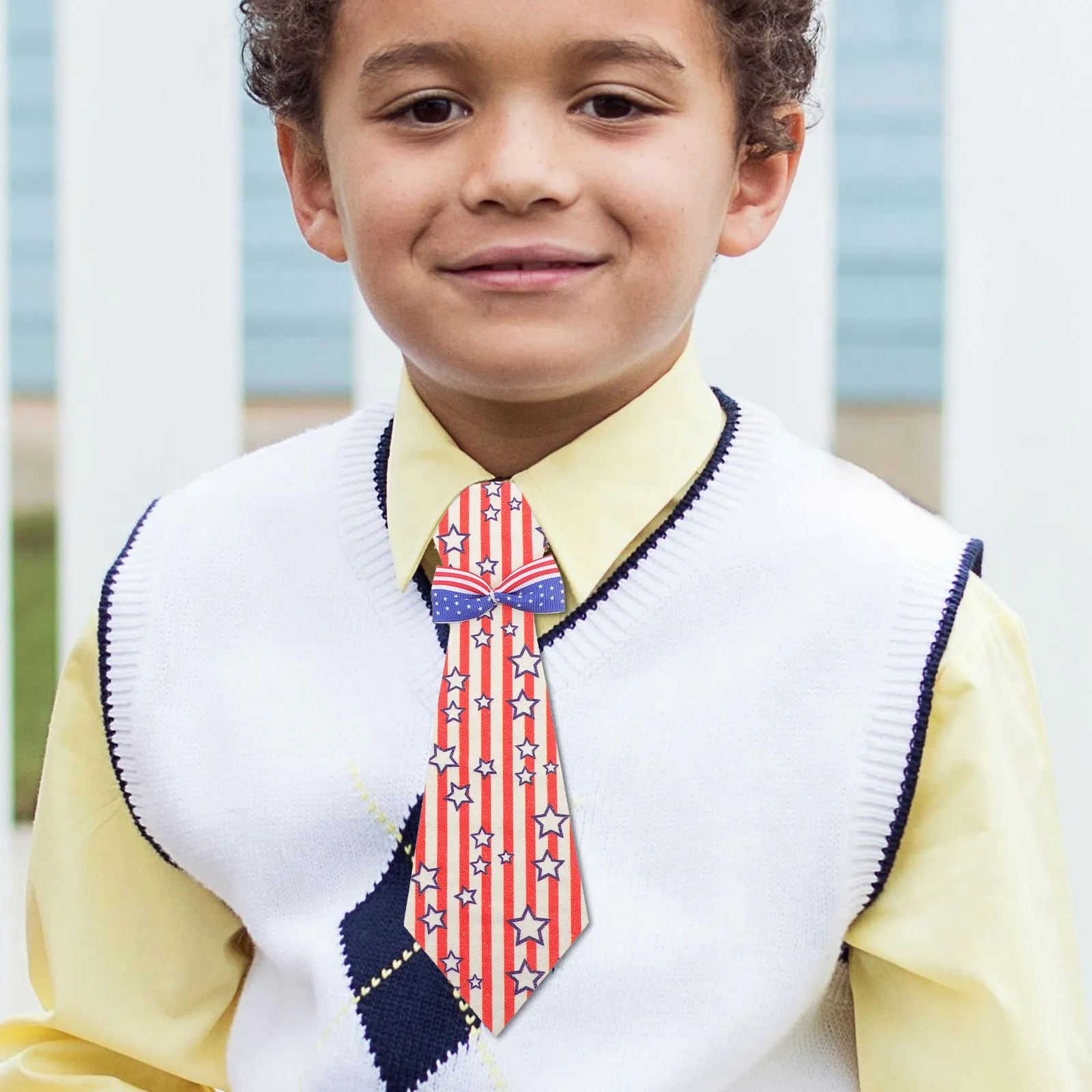 Independence Day Necktie Patriotic American Flag Design Party Tie for Men Kids Cosplay Costume Festival Banquet Prom Photo Prop
Independence Day Necktie Patriotic American Flag Design Party Tie for Men Kids Cosplay Costume Festival Banquet Prom Photo Prop