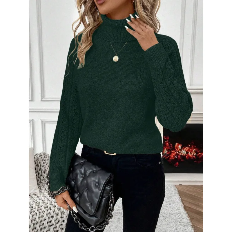 Pure Color High Collar Knitwear Turtleneck Sweater Women's Fashion Spring 2026 Color Crew Neck Pullover Top
Pure Color High Collar Knitwear Turtleneck Sweater Women's Fashion Spring 2026 Color Crew Neck Pullover Top