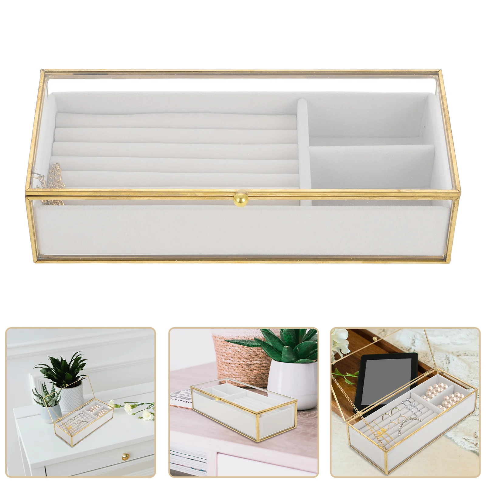 Jewelry Storage Box Boxes for Women Clear Case Earring Keepsake Display Necklace Chest Organizer Velvet Tray Transparent
Jewelry Storage Box Boxes for Women Clear Case Earring Keepsake Display Necklace Chest Organizer Velvet Tray Transparent