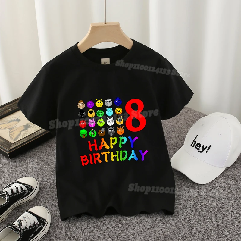 Sprunkis Boy Girl T-shirt Cute Birthday Number 1-10 Years Old Anime Print Cotton Tee Shirt Summer Clothes Kids Kawaii Party Gift
Sprunkis Boy Girl T-shirt Cute Birthday Number 1-10 Years Old Anime Print Cotton Tee Shirt Summer Clothes Kids Kawaii Party Gift
