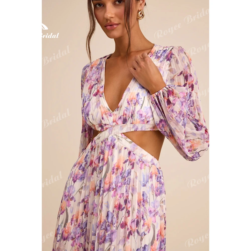 Roycebridal V Neck Print Prom Dresses 2026 A Line Evening Dresses Long Sleeve Formal Dress For Women Customized
Roycebridal V Neck Print Prom Dresses 2026 A Line Evening Dresses Long Sleeve Formal Dress For Women Customized