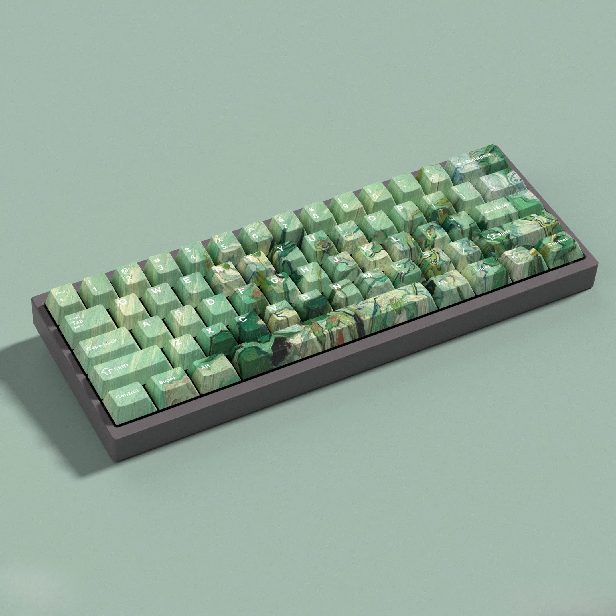 Green oil painting theme, sublimation PBT original height, original keycaps, mechanical keyboard available
Green oil painting theme, sublimation PBT original height, original keycaps, mechanical keyboard available