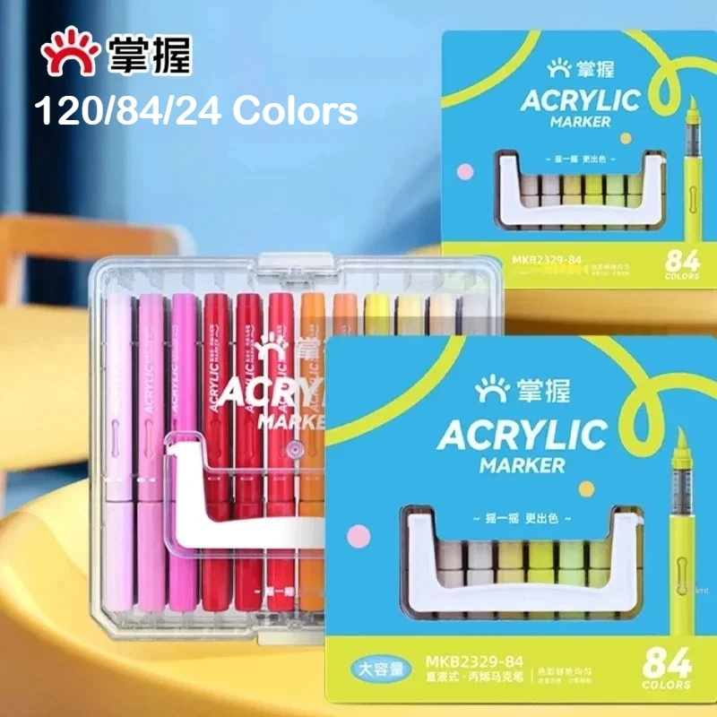 120/1 Colors Direct-liquid Acrylic Brush Markers Pen Waterproof Pens Soft Brush for Glass Rock School Office Supplies Stationery
120/1 Colors Direct-liquid Acrylic Brush Markers Pen Waterproof Pens Soft Brush for Glass Rock School Office Supplies Stationery