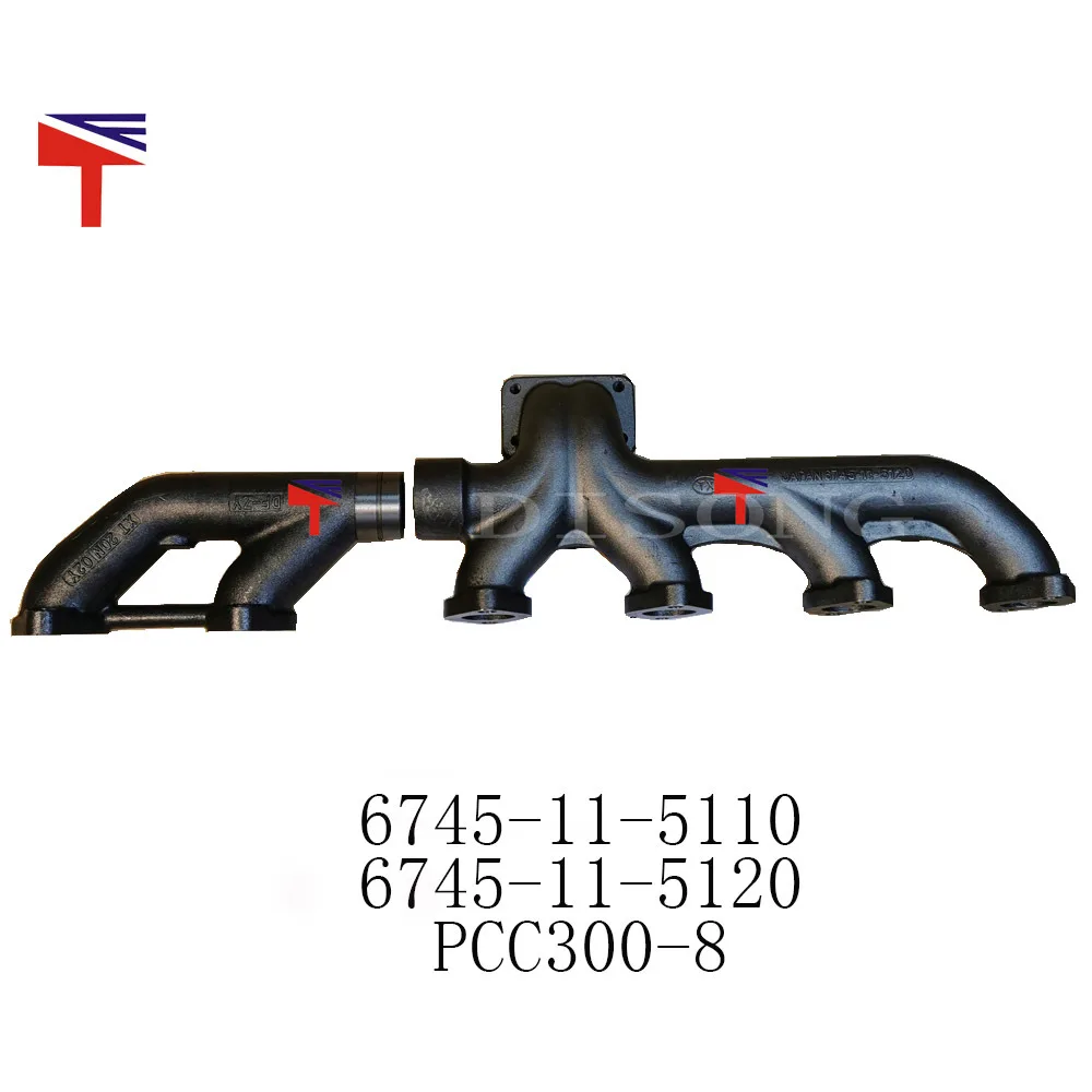 PC300-8 Аксессуары для экскаваторов, выпускной коллектор 6745-11-5110 6745-11-5120
PC300-8 Аксессуары для экскаваторов, выпускной коллектор 6745-11-5110 6745-11-5120