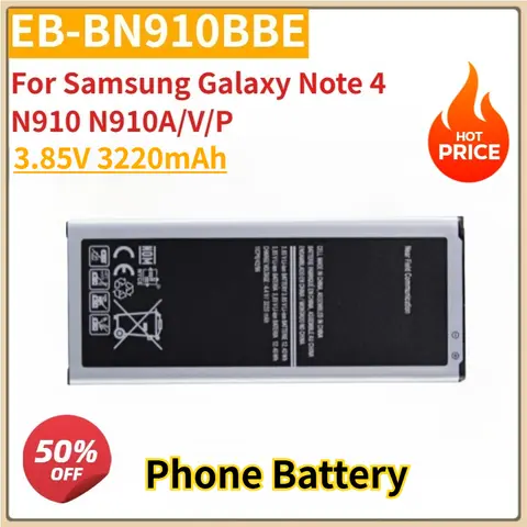 New Replacement Mobile Phone Battery 3.85V 3220mAh EB-BN910BBE EB-BN910BBC for Samsung Galaxy Note 4 N910 N910A/V/P