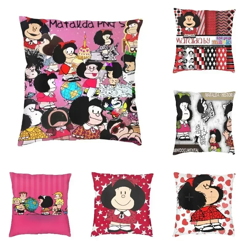 Nordic Style Kawaii Cartoon Mafalda Throw Pillow Case Decoration Custom Cushion Cover 45x45cm Pillowcover for Living Room
Nordic Style Kawaii Cartoon Mafalda Throw Pillow Case Decoration Custom Cushion Cover 45x45cm Pillowcover for Living Room