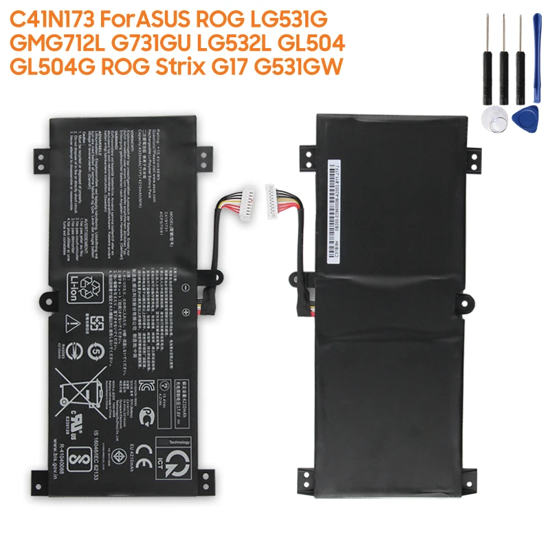 Новый сменный аккумулятор 4335 мАч C41N1731 для ASUS ROG LG531G GMG712L G731GU LG532L GL504 GL504G GL504GM GL504GW Strix G17 G531GW
Новый сменный аккумулятор 4335 мАч C41N1731 для ASUS ROG LG531G GMG712L G731GU LG532L GL504 GL504G GL504GM GL504GW Strix G17 G531GW