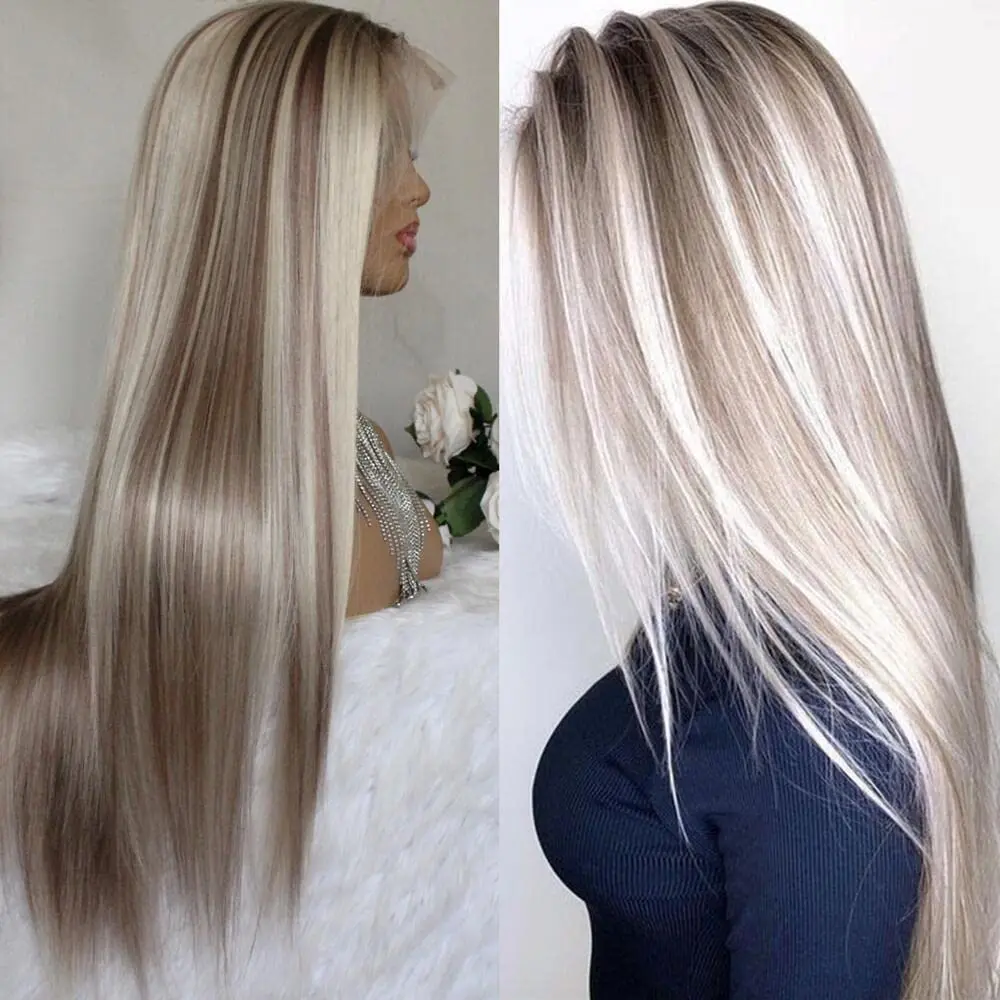 Long Straight Wig, Featuring a Blend of Brown and Gray-Gold Gradient Colors, Suitable for Women's High-Gloss Synthetic Wigs
Long Straight Wig, Featuring a Blend of Brown and Gray-Gold Gradient Colors, Suitable for Women's High-Gloss Synthetic Wigs