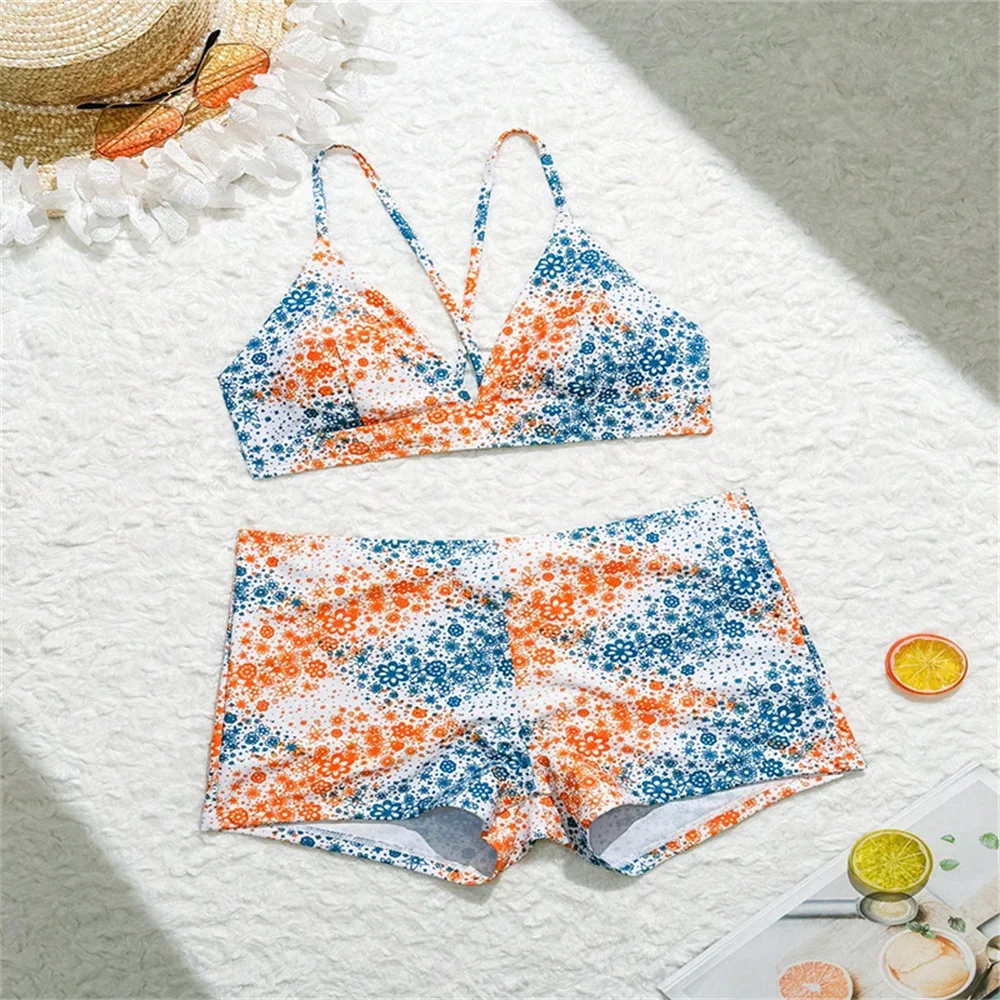 Sexy Shorts Bikinis Set Floral Print Y2K Swimsuit Backless String Lace Up Swimwear Women Flower Bathing Suit Beach Summer Outfit
Sexy Shorts Bikinis Set Floral Print Y2K Swimsuit Backless String Lace Up Swimwear Women Flower Bathing Suit Beach Summer Outfit