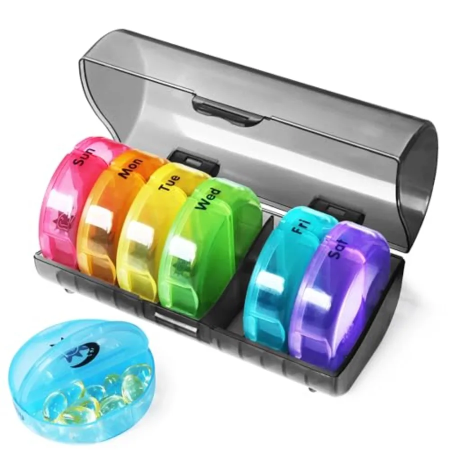 MOLN YMY Portable Pill Organizer 2 Times a Day, Travel Friendly 7 Day Medicine Pill wit Large AM PM Compartments Medicats/tamin
MOLN YMY Portable Pill Organizer 2 Times a Day, Travel Friendly 7 Day Medicine Pill wit Large AM PM Compartments Medicats/tamin