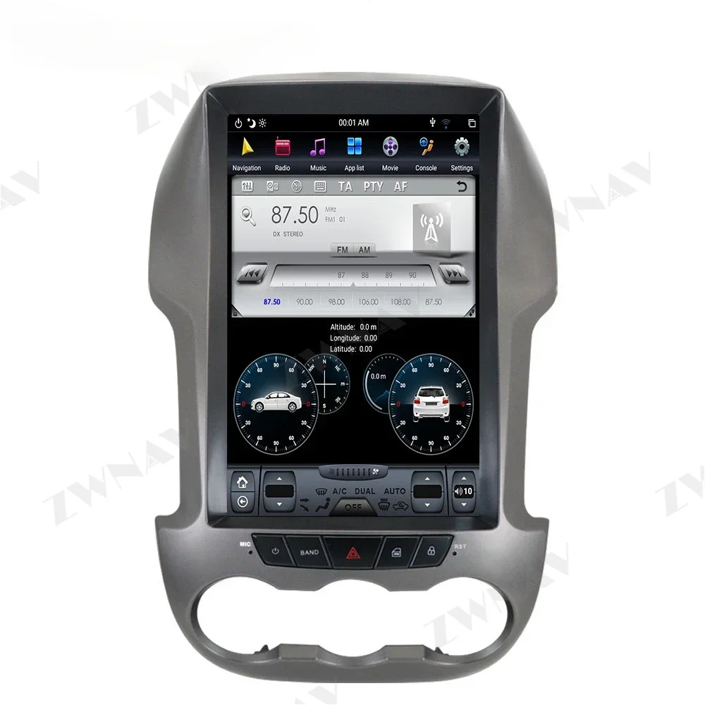 ZWNAV Android 9.0 4GB+ 64GB PX6 2K HD Tesla Style Car Radio GPS Navigation For Ford Ranger 2011-2016 Screen Player
ZWNAV Android 9.0 4GB+ 64GB PX6 2K HD Tesla Style Car Radio GPS Navigation For Ford Ranger 2011-2016 Screen Player