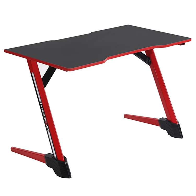 Factory Wholesale Z Shaped Black and Red Gaming Desk Custom Cheap PC Computer Gaming Table
Factory Wholesale Z Shaped Black and Red Gaming Desk Custom Cheap PC Computer Gaming Table