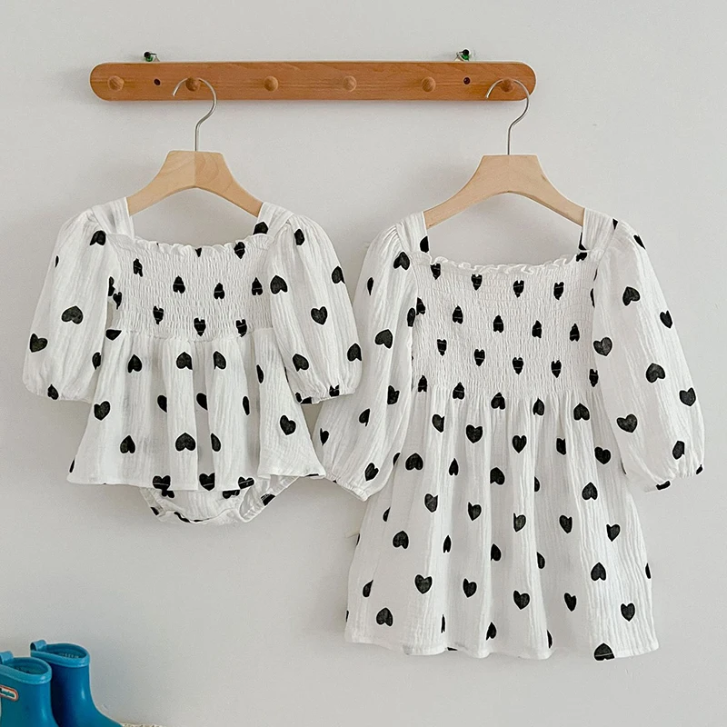 Spring Autumn Infant Kids Baby Girls Long Sleeve Love Print Sisters Dress Newborn Kids Baby Girls Children Clothes Rompers
Spring Autumn Infant Kids Baby Girls Long Sleeve Love Print Sisters Dress Newborn Kids Baby Girls Children Clothes Rompers