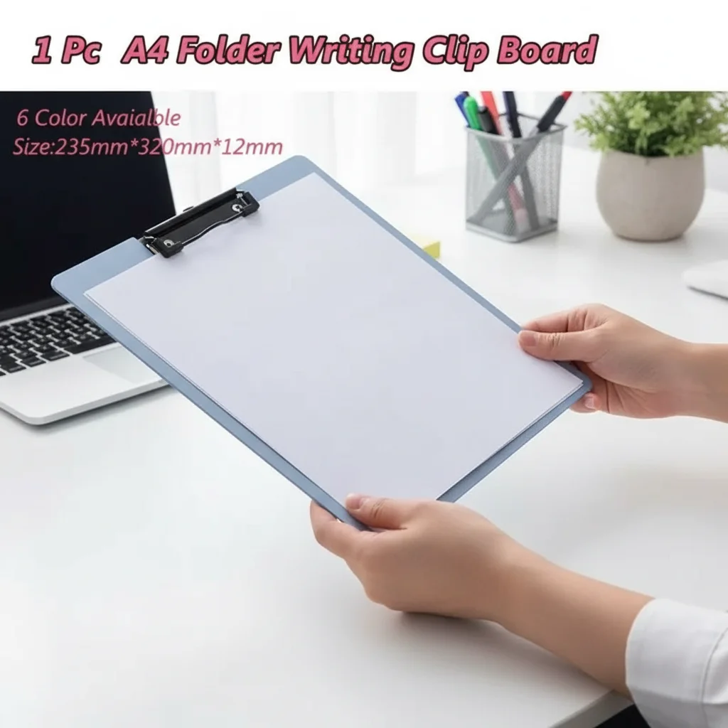 Horizontal A4 Clipboard Writing Pad Portable Office Supplies Stationery with Clip for School and Office Use
Horizontal A4 Clipboard Writing Pad Portable Office Supplies Stationery with Clip for School and Office Use