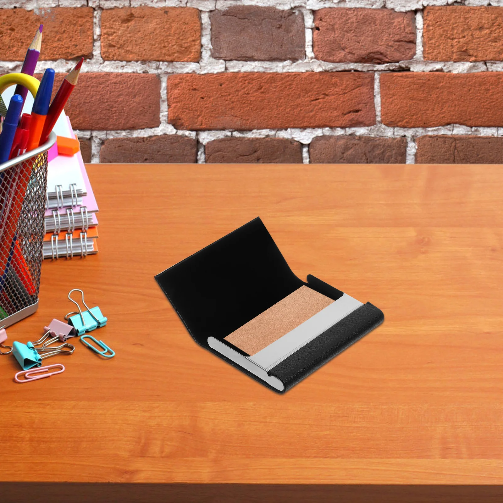 Slim Stainless Steel Business Card Holder with PU Finish Compact Magnetic Closure Case for Men and Women Portable Wallet
Slim Stainless Steel Business Card Holder with PU Finish Compact Magnetic Closure Case for Men and Women Portable Wallet