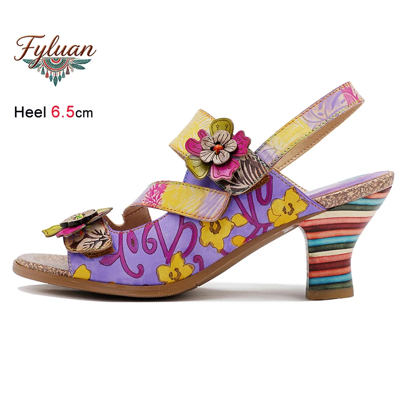 2026 Summer Purple Women's Sandals Rainbow Chunky Heels 6.5cm Ankle Straps Ladies Pumps Three-dimensional Flowers Bohemian Shoes
2026 Summer Purple Women's Sandals Rainbow Chunky Heels 6.5cm Ankle Straps Ladies Pumps Three-dimensional Flowers Bohemian Shoes