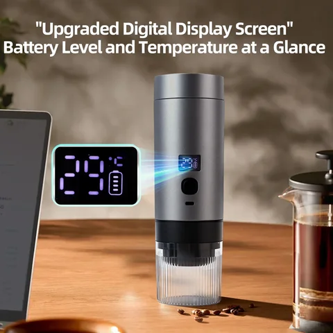 Portable Espresso Machine Heating Coffee Maker Wireless Rechargeable Concentrated Extraction Coffee Machine for Travel Office