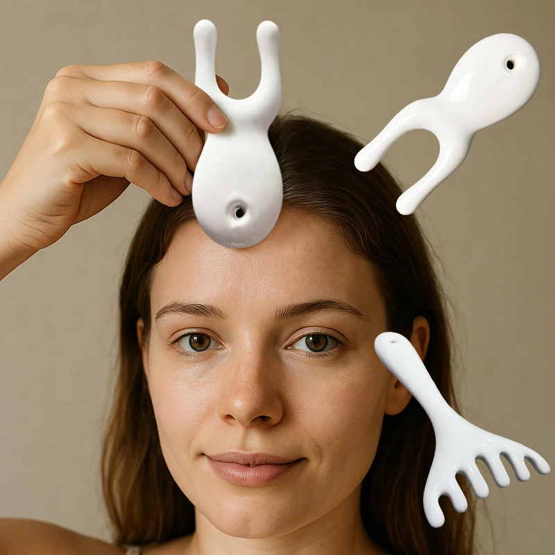 Ceramic Handheld Scalp Nose Gua Sha Board Massage Tool Relaxation And Beauty Massager Meridian Massage Comb Six-Tooth Head Comb
Ceramic Handheld Scalp Nose Gua Sha Board Massage Tool Relaxation And Beauty Massager Meridian Massage Comb Six-Tooth Head Comb