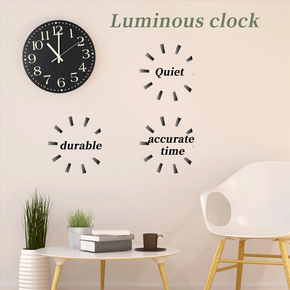 A296T Wall Cloc,12 Inch Silent Non-Ticking Battery Operated Clock, Lighted Wall Clock Decoration for Bedroom
A296T Wall Cloc,12 Inch Silent Non-Ticking Battery Operated Clock, Lighted Wall Clock Decoration for Bedroom