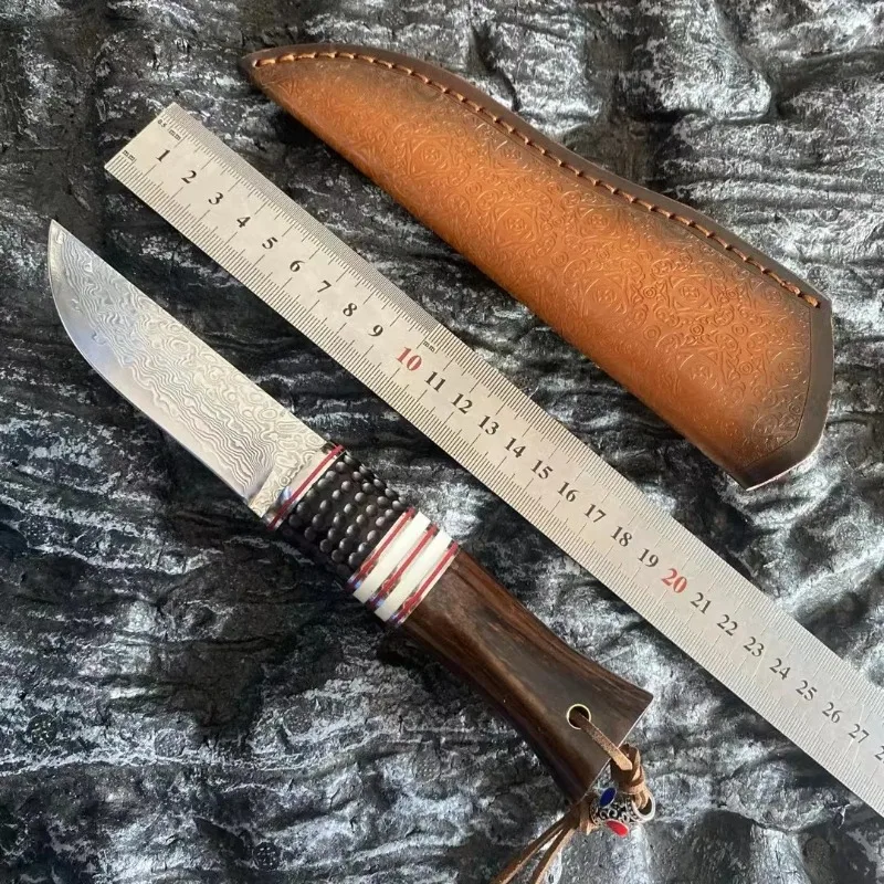 Ручка из черного дерева, ножи для кемпинга, охоты, дамасская сталь, нож с фиксированным лезвием, тактические военные ручные инструменты с кожаным чехлом
Ручка из черного дерева, ножи для кемпинга, охоты, дамасская сталь, нож с фиксированным лезвием, тактические военные ручные инструменты с кожаным чехлом