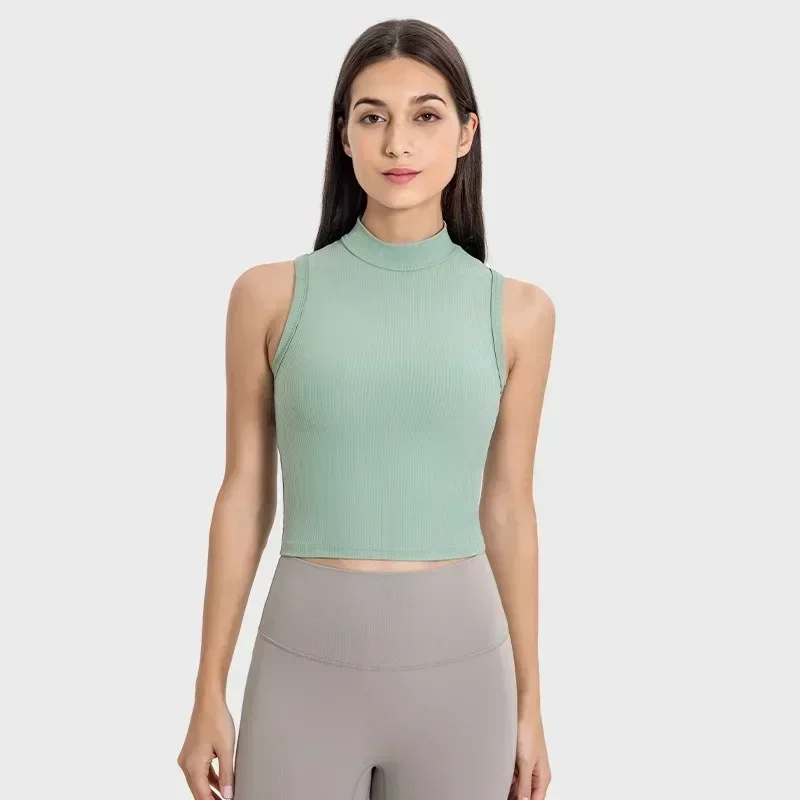 Lemon Vertical Ribbed Fabric Water Cooled Cooling High Collar Yoga Vest Women Outdoor Running Cycling Breathable Sports Tank Top
Lemon Vertical Ribbed Fabric Water Cooled Cooling High Collar Yoga Vest Women Outdoor Running Cycling Breathable Sports Tank Top