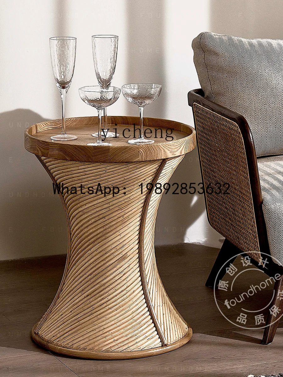 X-29 Solid Wood Tray Corner Table Creative Tea Table Simple Living Room Small round Table Rattan Art
X-29 Solid Wood Tray Corner Table Creative Tea Table Simple Living Room Small round Table Rattan Art