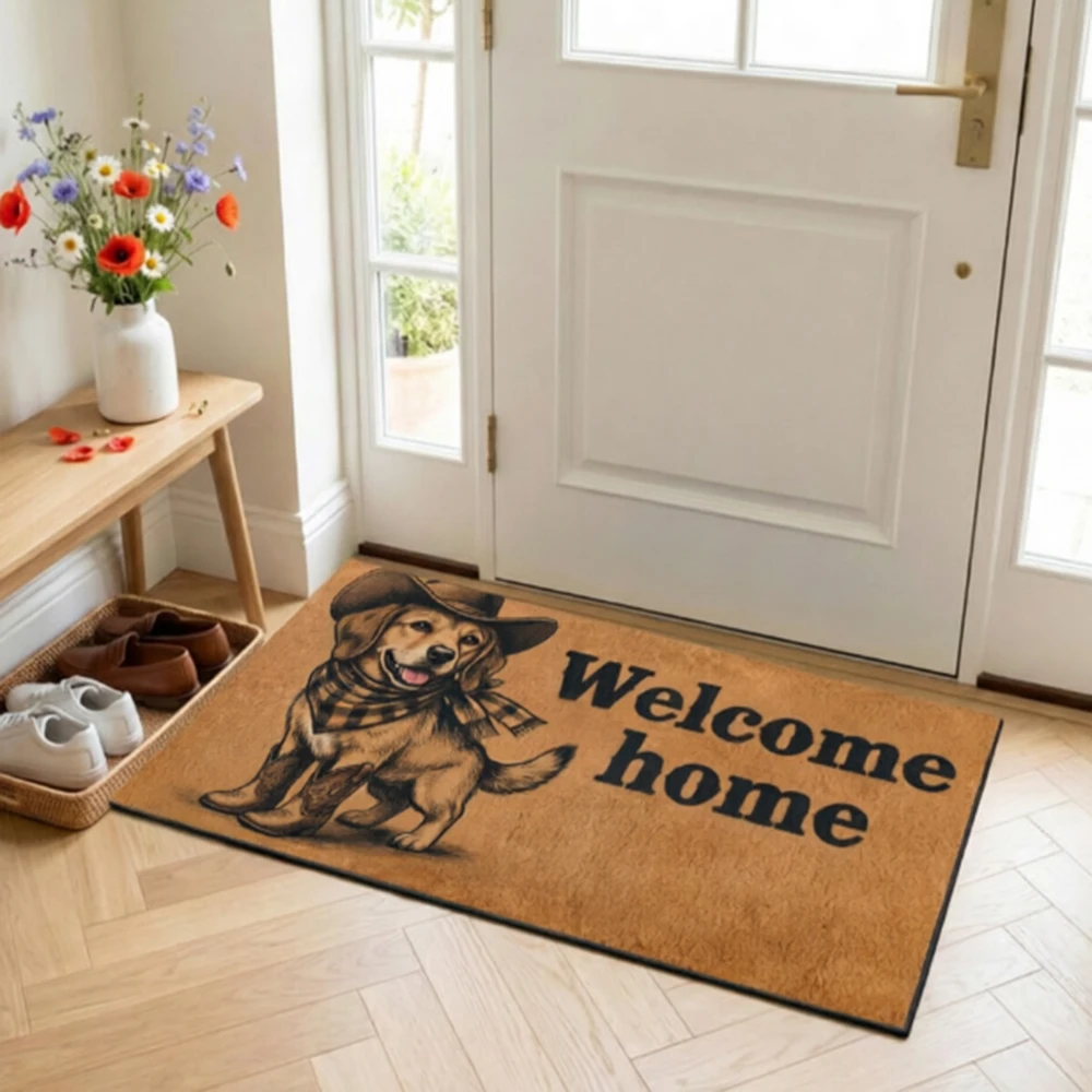 Personalized Custom Welcome Home Doormat Funny Western Puppy Anti Slip Floor Rug Birthday Gift For Dog Lovers
Personalized Custom Welcome Home Doormat Funny Western Puppy Anti Slip Floor Rug Birthday Gift For Dog Lovers