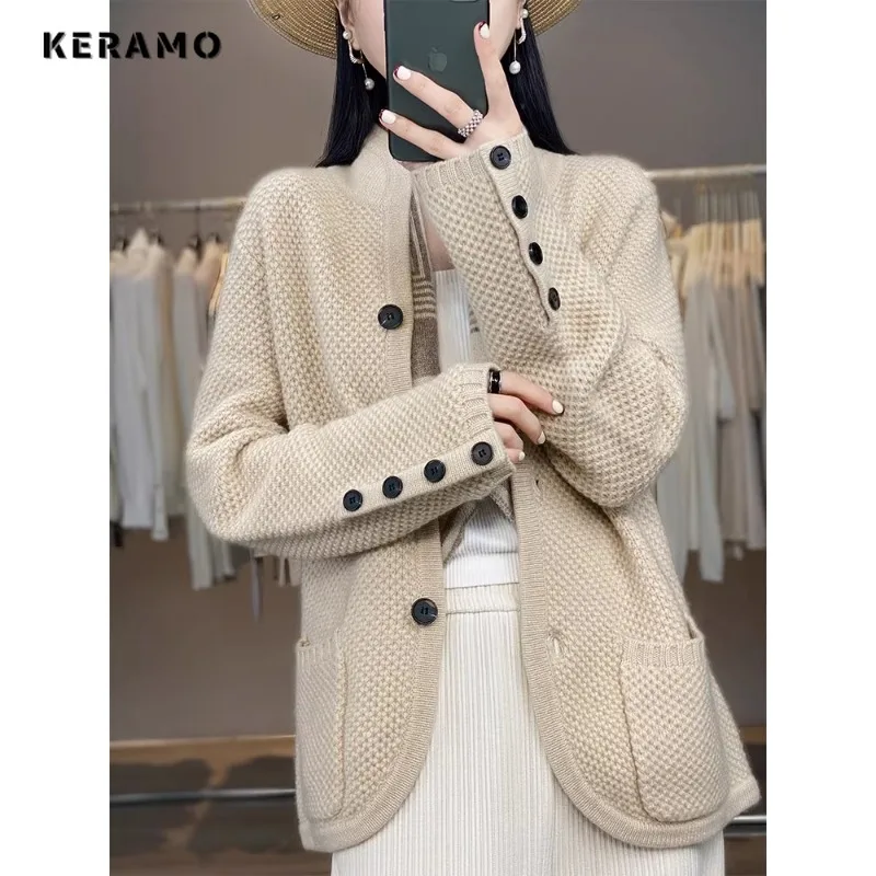 2023 Autumn Winter Office Lady Knitting Long Sleeve Casual Cardigans Women's Fashion Half High Collar Solid Color Sweater Top
2023 Autumn Winter Office Lady Knitting Long Sleeve Casual Cardigans Women's Fashion Half High Collar Solid Color Sweater Top