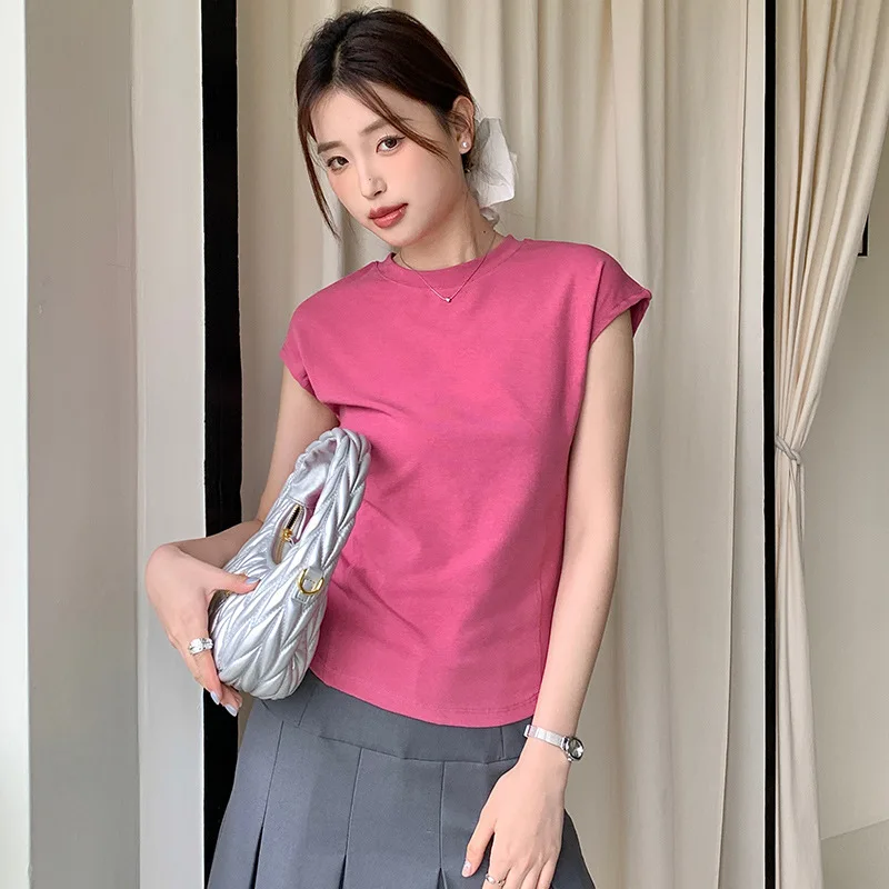 Summer Solid Color Small Flying Sleeve Women 2024 New Small Short Sleeve T-shirt Slim Body with A Bottom Shirt Top Graphic
Summer Solid Color Small Flying Sleeve Women 2024 New Small Short Sleeve T-shirt Slim Body with A Bottom Shirt Top Graphic