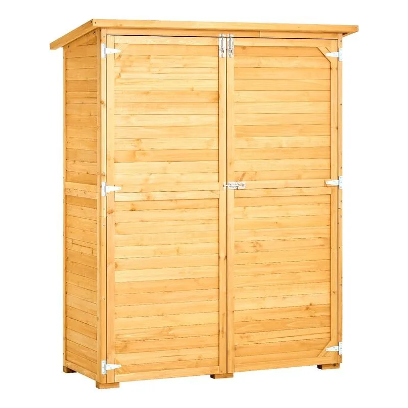 Outdoor Wooden Storage Shed Waterproof Garden Tool Metal Shed 55x67.5 inch
Outdoor Wooden Storage Shed Waterproof Garden Tool Metal Shed 55x67.5 inch