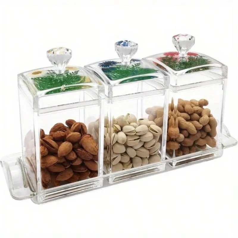 3pcs Apothecary Jar with Lid Airtight Acrylic Storage Jar with Diamond Shape Lid Shatter Proof Cookie Jars for Kitchen Counter 
3pcs Apothecary Jar with Lid Airtight Acrylic Storage Jar with Diamond Shape Lid Shatter Proof Cookie Jars for Kitchen Counter